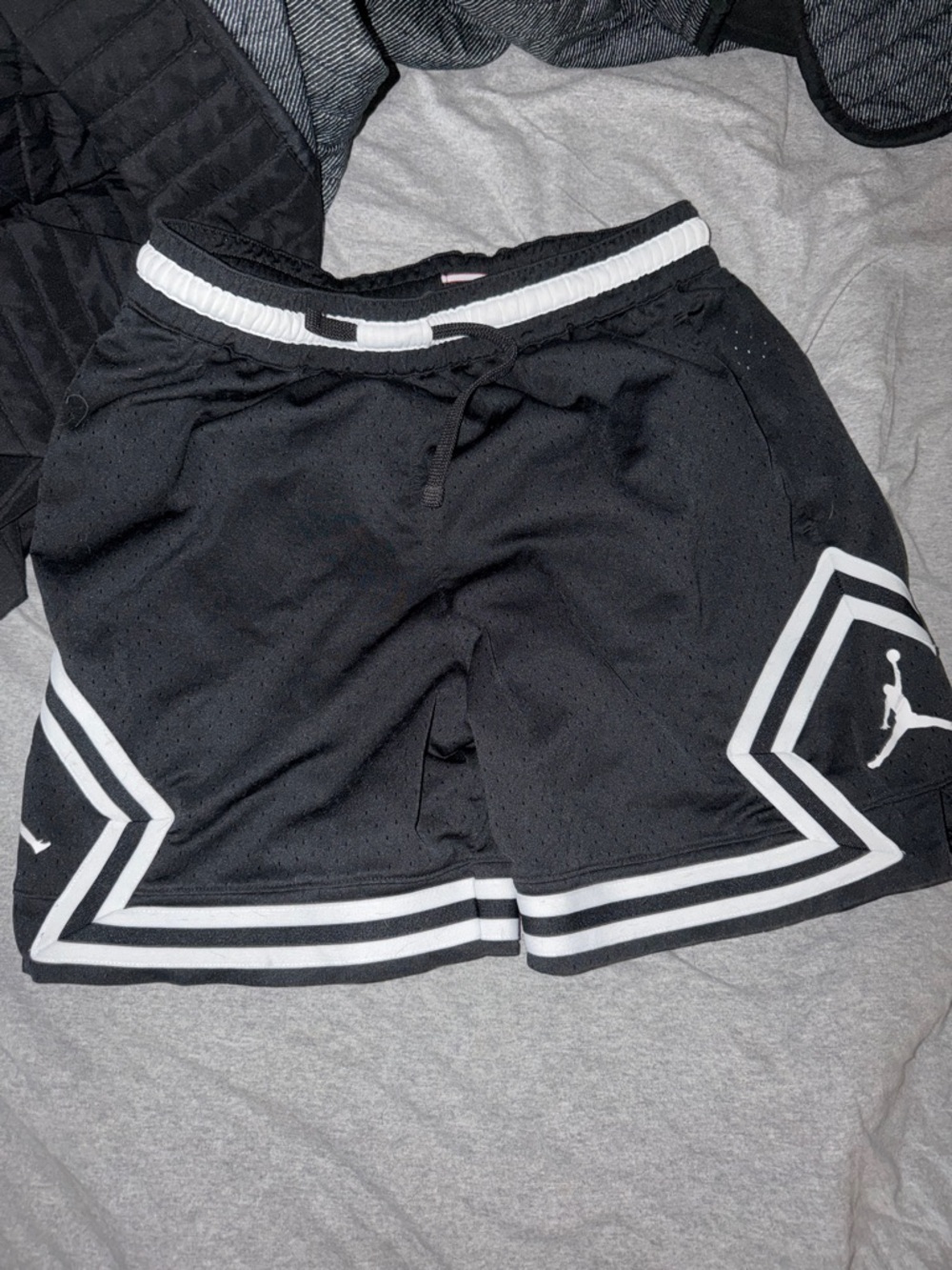 Jordan Black Shorts with White Trim and Jumpman
